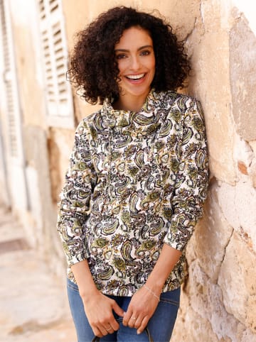 WITT WEIDEN Sweatshirt in champagner-schilf-bedruckt