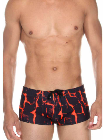 Oboy Beach-Pants B54 in schwarz/orange
