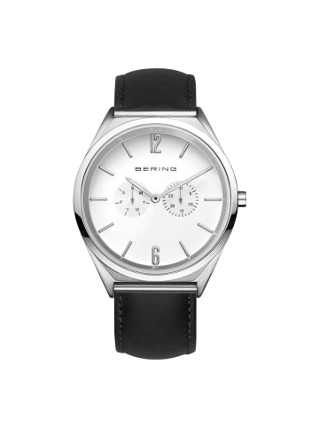 Bering Leder Quarzuhr Bering Silber