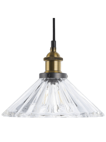 Beliani Pendelleuchten COLORADO in Transparent/Gold - (W) 25 x (H) 96 x (L) 25 cm