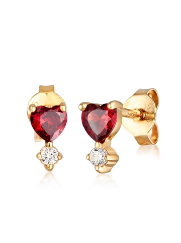 Elli Ohrringe 925 Sterling Silber Herz in Gold