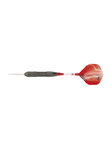 BULLS Steeldarts Aero Brass Dartpfeile Darts-Set Anfänger in red lightning