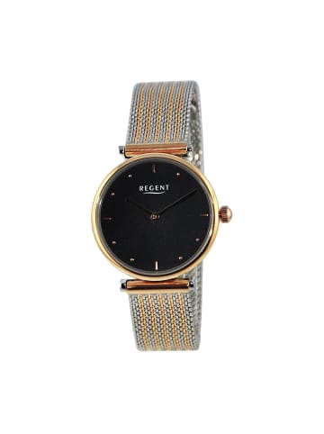 Regent Armbanduhr-Analog silber, rosegold mittel (ca. 33mm) Regent Metallarmband