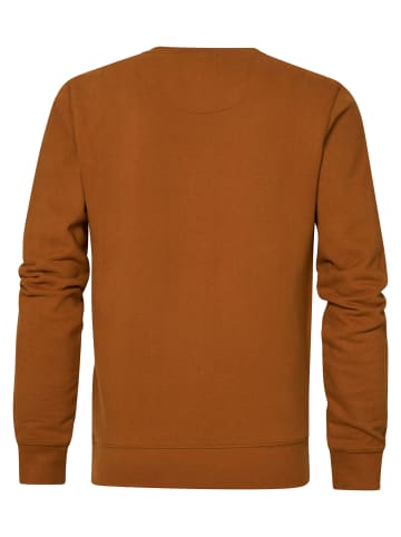 Petrol Industries Unifarbener Sweater Weiser in Braun