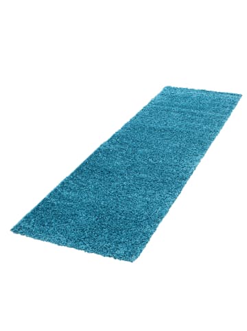 Teppich Boss Hochflor Teppich Lux Türkis