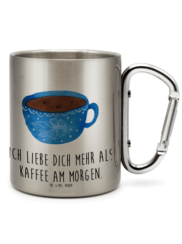 Mr. & Mrs. Panda Teebecher Kaffee Tasse mit Spruch in Silber