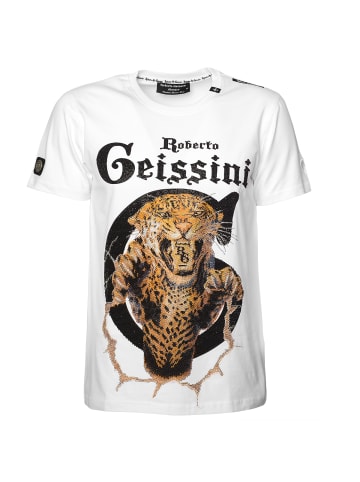 Roberto Geissini Tiger T-Shirt Weiß Unisex