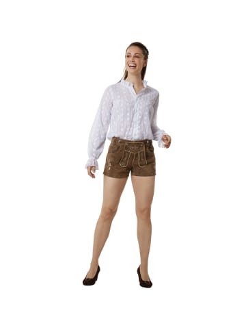 tectake Lederhose Josie in hellbraun