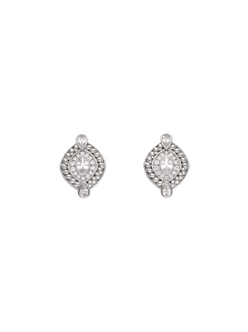faina Women Stud Earrings in Silver White