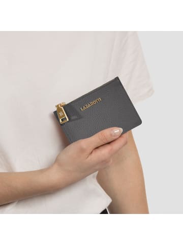 Lazarotti Bologna Leather Schlüsseletui Leder 11.5 cm in grey