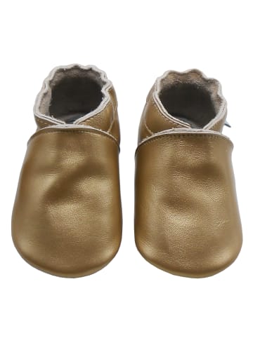 Yalion Baby Leder-Krabbelschuhe in Hellbraun