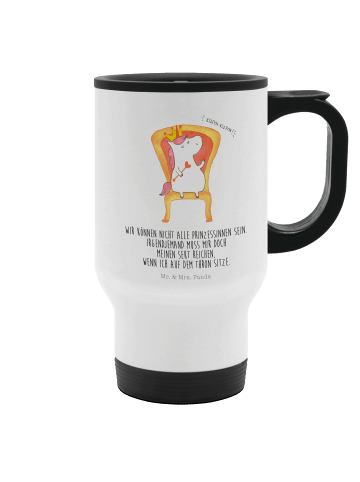 Mr. & Mrs. Panda Teebecher Einhorn König mit Spruch in Weiß