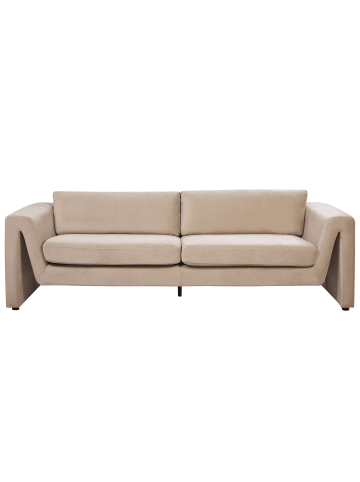 Beliani 3-Sitzer Sofa MAUNU in Beige/Schwarz - (W) 237 x (H) 76 x (L) 83 cm