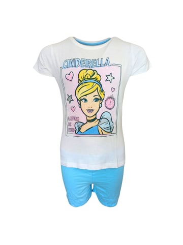 Disney Princess Schlafanzug kurz Disney Princess Cinderella in Hellblau