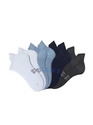 H.I.S Sneakersocken in 2x marine, 2x weiß, 2x grau meliert, 2x hell blau