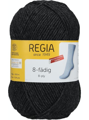 Regia Handstrickgarne 8-fädig, 150g in Anthrazit Meliert