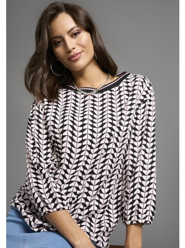 Laura Scott Druckbluse in schwarz-weiß-rosa