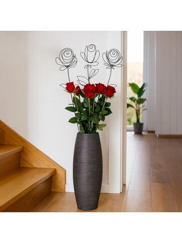 UNUS Metallkunst Stecker Rosen 3er Set in schwarz in Schwarz