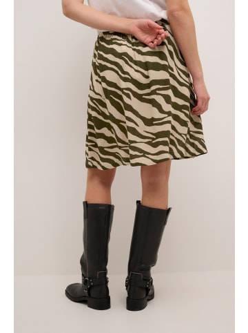 Kaffe Rock KAmarita Regular fit in Sand/Green Animal Print