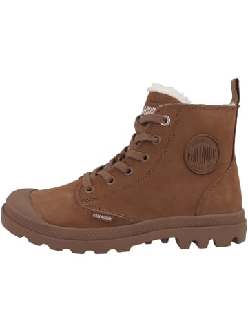 Palladium Schnürboots Pampa Hi Zip Wool in braun