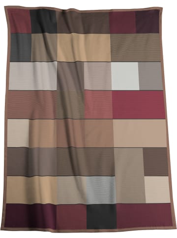 biederlack Cotton Home Wohndecke Blocking in braun