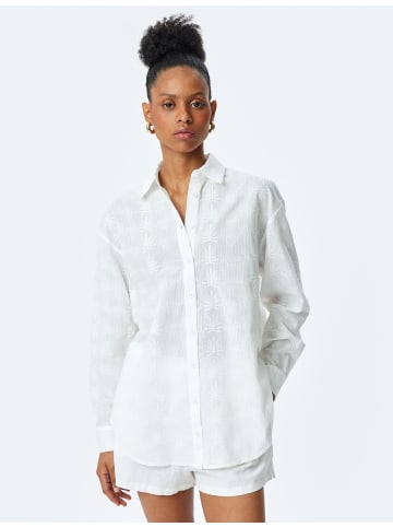 KOTON SHIRTS LS in Weiß