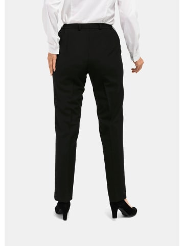 GOLDNER Elegante Stretchhose mit Bügelfalten in schwarz