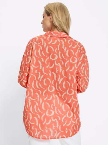 Heine Druckbluse in koralle-sand-bedruckt
