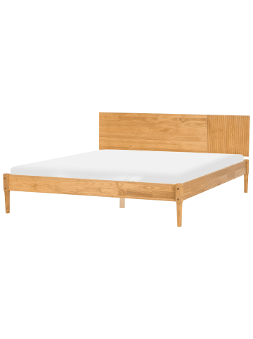 Beliani Doppelbett FLAVIGNAC in Braun - (W) 188 x (H) 90 x (L) 211 cm