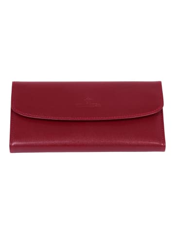 Windrose Merino Schmuckkasten Leder 20 cm in rot
