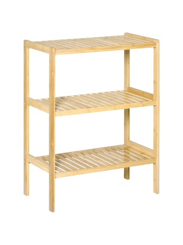 HOMCOM Badregal in Naturholz 62L x 33B x 80H cm