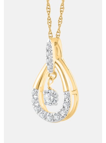 Diamant Exquis Halskette aus 585 Gelbgold mit Diamant