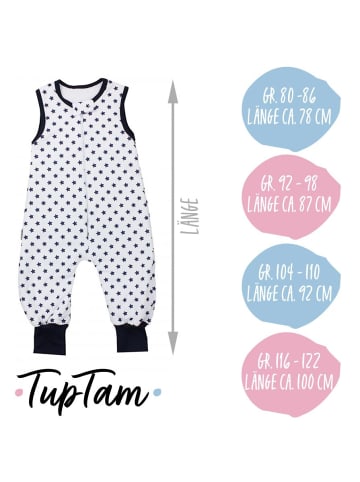 TupTam Baby Ganzjahresschlafsack mit Beinen 2,5 Tog in white denim