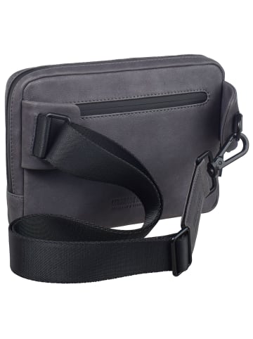 Leonhard Heyden Den Haag Gürteltasche Leder 22 cm grau