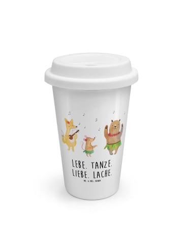Mr. & Mrs. Panda ToGo Kaffeebecher Waldtiere Aloha mit Spruch in Weiß