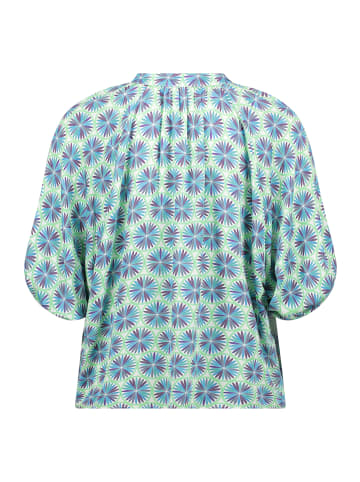 CARTOON Casual-Bluse mit Raffung in Green/Blue