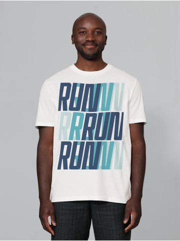 wat? Apparel T-Shirt Run, Run, Run blue in Off White