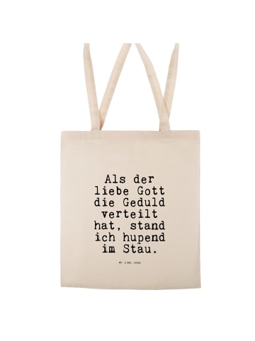 Mr. & Mrs. Panda Shopper Als der liebe Gott... mit Spruch in Creme