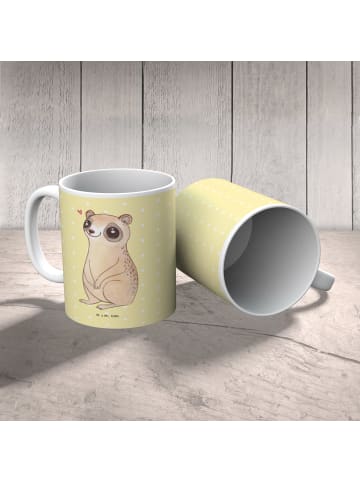 Mr. & Mrs. Panda Kindertasse Plumplori Glücklich ohne Spruch in Gelb Pastell
