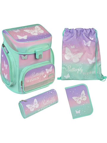 SCOOLI EasyFit Schulranzen Set 5-tlg. Butterfly Wishes in blau