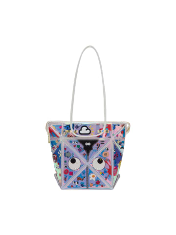 myMo Women Handbag in Silver Multicolor