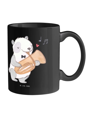 Mr. & Mrs. Panda Tasse Tenorhorn Witz mit Spruch in Schwarz