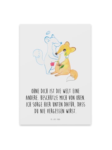 Mr. & Mrs. Panda Trauerkarte Trauer Bruder mit Spruch in Weiß