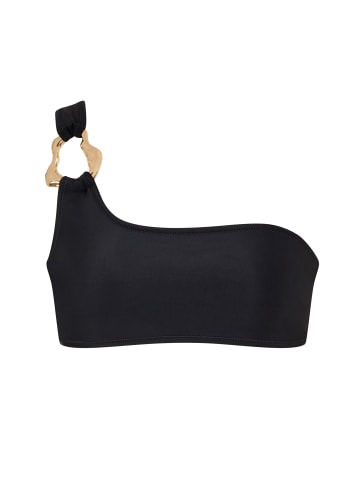 Moda Minx Bikinioberteil Irregular Hoop One Shoulder Top in Black