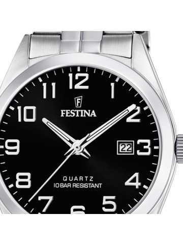 Festina Analog-Armbanduhr Festina Klassik silber groß (ca. 40mm)