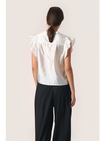 Soaked in Luxury Kurzarm-Bluse SLKarolina Gerade Passform in Whisper White