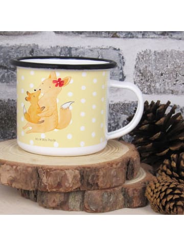 Mr. & Mrs. Panda Becher Fuchs Mama ohne Spruch in Gelb Pastell