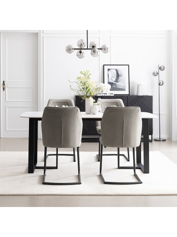 home24 Freischwinger Kabuy 2er-Set in Grau