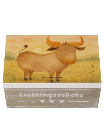Mr. & Mrs. Panda Box Sternzeichen Stier Design ohne Spruch in Weiß