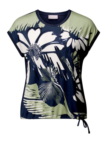 Betty Barclay Printshirt mit Tunnelzug in Dark Blue/Khaki